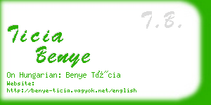 ticia benye business card